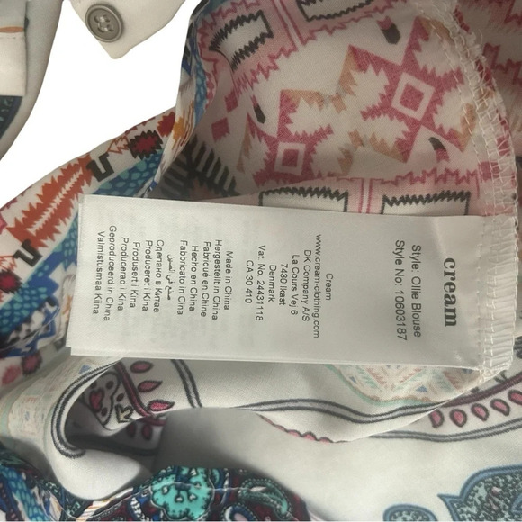 Cream Blouse size 36  (M) excellent condition! Scandi Boho at its finest - Picture 5 of 7